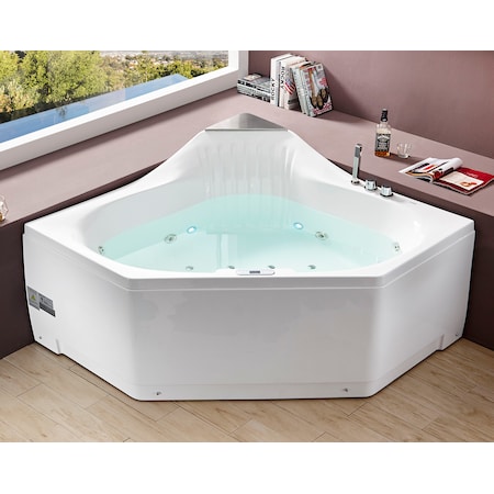 Eago EAGO AM168ETL 5 ft Rounded Corner Acrylic Whirlpool Bathtub for Two AM168ETL